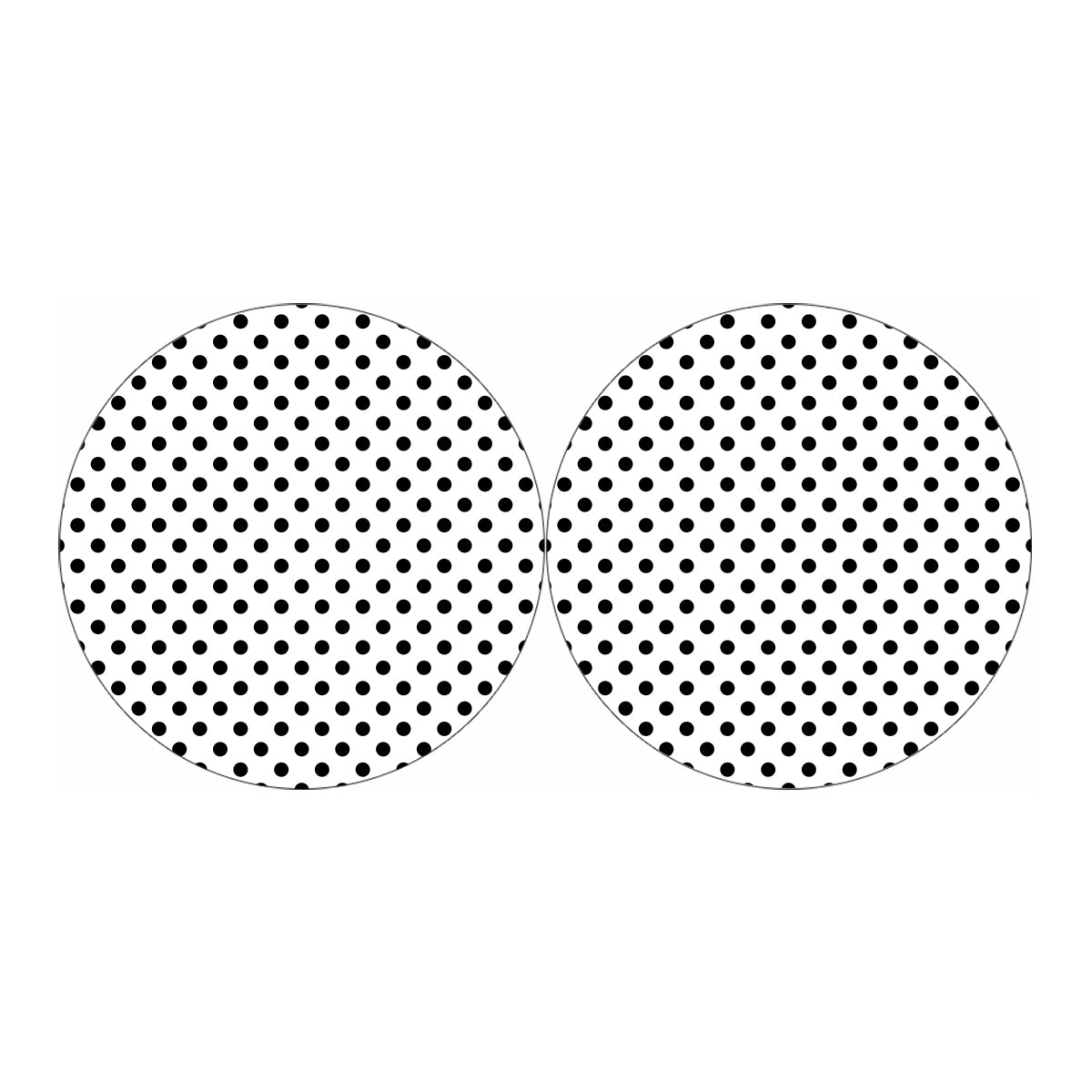 White And Black Polka Dot Pattern Print Car Coasters
