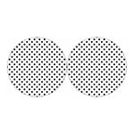 White And Black Polka Dot Pattern Print Car Coasters