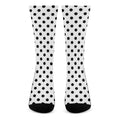 White And Black Polka Dot Pattern Print Crew Socks