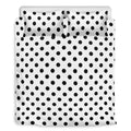 White And Black Polka Dot Pattern Print Duvet Cover Bedding Set