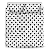 White And Black Polka Dot Pattern Print Duvet Cover Bedding Set