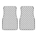 White And Black Polka Dot Pattern Print Front Car Floor Mats