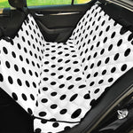 White And Black Polka Dot Pattern Print Pet Car Back Seat Cover