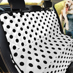 White And Black Polka Dot Pattern Print Pet Car Back Seat Cover