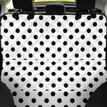 White And Black Polka Dot Pattern Print Pet Car Back Seat Cover