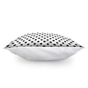 White And Black Polka Dot Pattern Print Pillow Cover