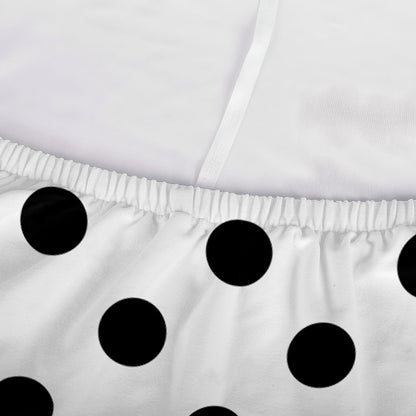 White And Black Polka Dot Pattern Print Sofa Cover