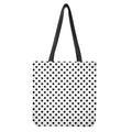White And Black Polka Dot Pattern Print Tote Bag