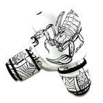 White And Black Scorpio Sign Print Boxing Gloves