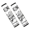White And Black Scorpio Sign Print Car Seat Belt Covers