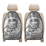 White And Black Scorpio Sign Print Car Seat Organizers