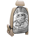 White And Black Scorpio Sign Print Car Seat Organizers