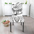 White And Black Scorpio Sign Print Dining Chair Slipcover