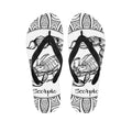 White And Black Scorpio Sign Print Flip Flops