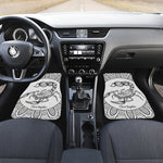 White And Black Scorpio Sign Print Front Car Floor Mats