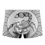 White And Black Scorpio Sign Print Men's Boxer Briefs