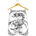White And Black Scorpio Sign Print Men's Shorts