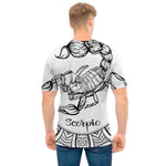 White And Black Scorpio Sign Print Men's T-Shirt