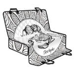 White And Black Scorpio Sign Print Pet Car Back Seat Cover