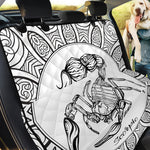 White And Black Scorpio Sign Print Pet Car Back Seat Cover