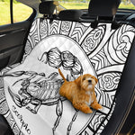 White And Black Scorpio Sign Print Pet Car Back Seat Cover