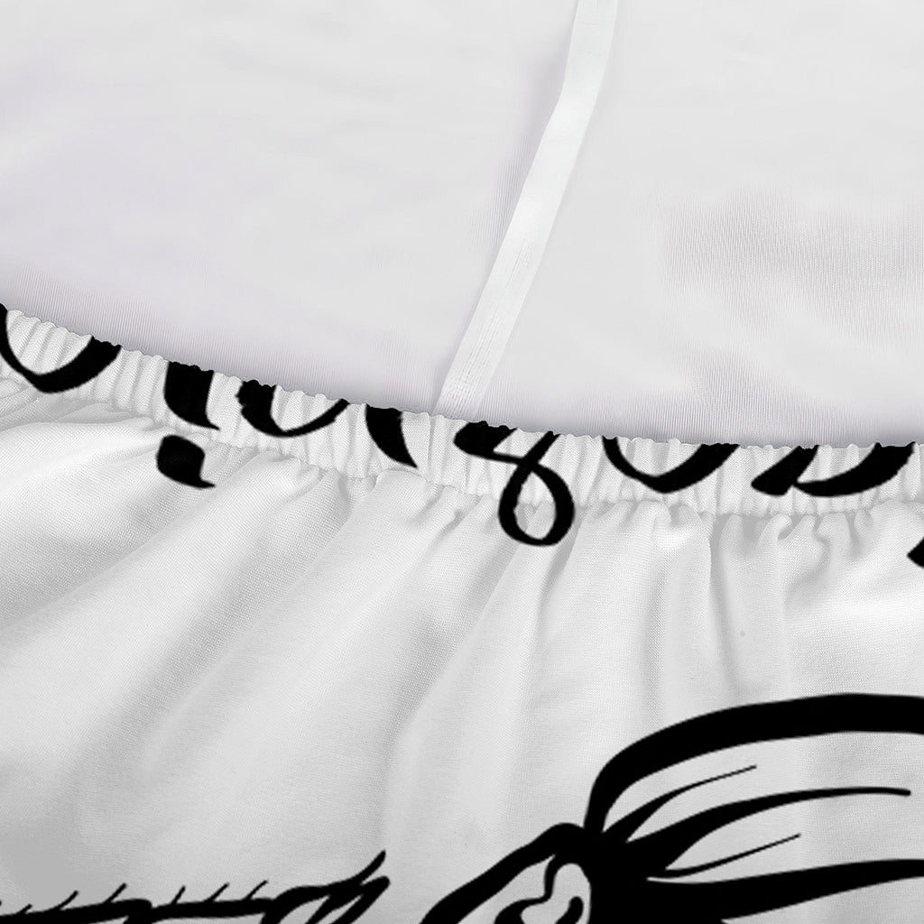 White And Black Scorpio Sign Print Sofa Cover