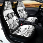 White And Black Scorpio Sign Print Universal Fit Car Seat Covers