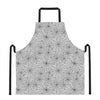 White And Black Spider Web Pattern Print Apron