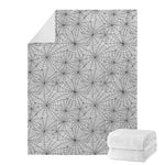 White And Black Spider Web Pattern Print Blanket