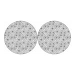 White And Black Spider Web Pattern Print Car Coasters