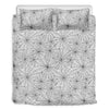 White And Black Spider Web Pattern Print Duvet Cover Bedding Set