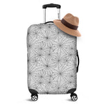 White And Black Spider Web Pattern Print Luggage Cover