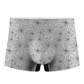 White And Black Spider Web Pattern Print Men's Boxer Briefs