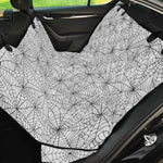 White And Black Spider Web Pattern Print Pet Car Back Seat Cover