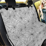 White And Black Spider Web Pattern Print Pet Car Back Seat Cover