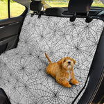 White And Black Spider Web Pattern Print Pet Car Back Seat Cover