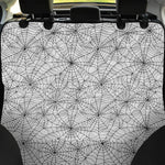 White And Black Spider Web Pattern Print Pet Car Back Seat Cover