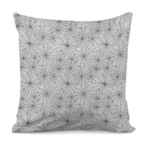 White And Black Spider Web Pattern Print Pillow Cover