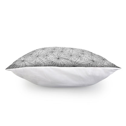White And Black Spider Web Pattern Print Pillow Cover