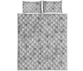 White And Black Spider Web Pattern Print Quilt Bed Set