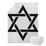 White And Black Star of David Print Blanket