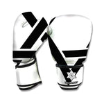 White And Black Star of David Print Boxing Gloves