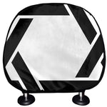 White And Black Star of David Print Car Headrest Covers
