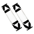 White And Black Star of David Print Car Seat Belt Covers