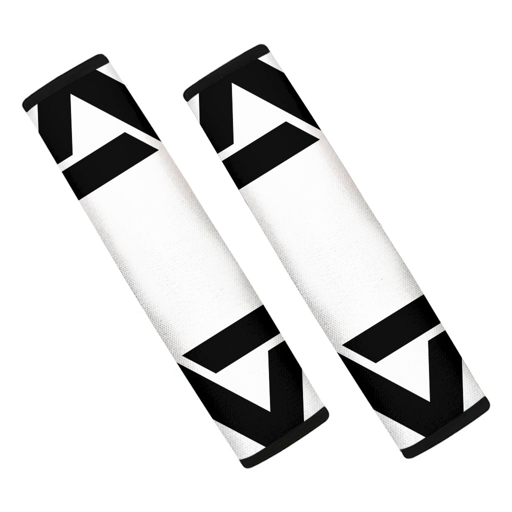 White And Black Star of David Print Car Seat Belt Covers