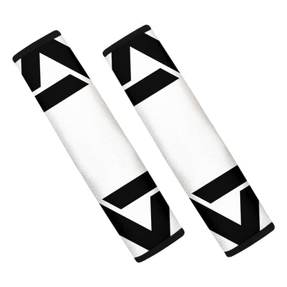 White And Black Star of David Print Car Seat Belt Covers