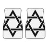 White And Black Star of David Print Front Car Floor Mats
