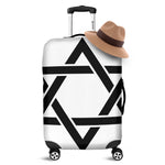 White And Black Star of David Print Luggage Cover