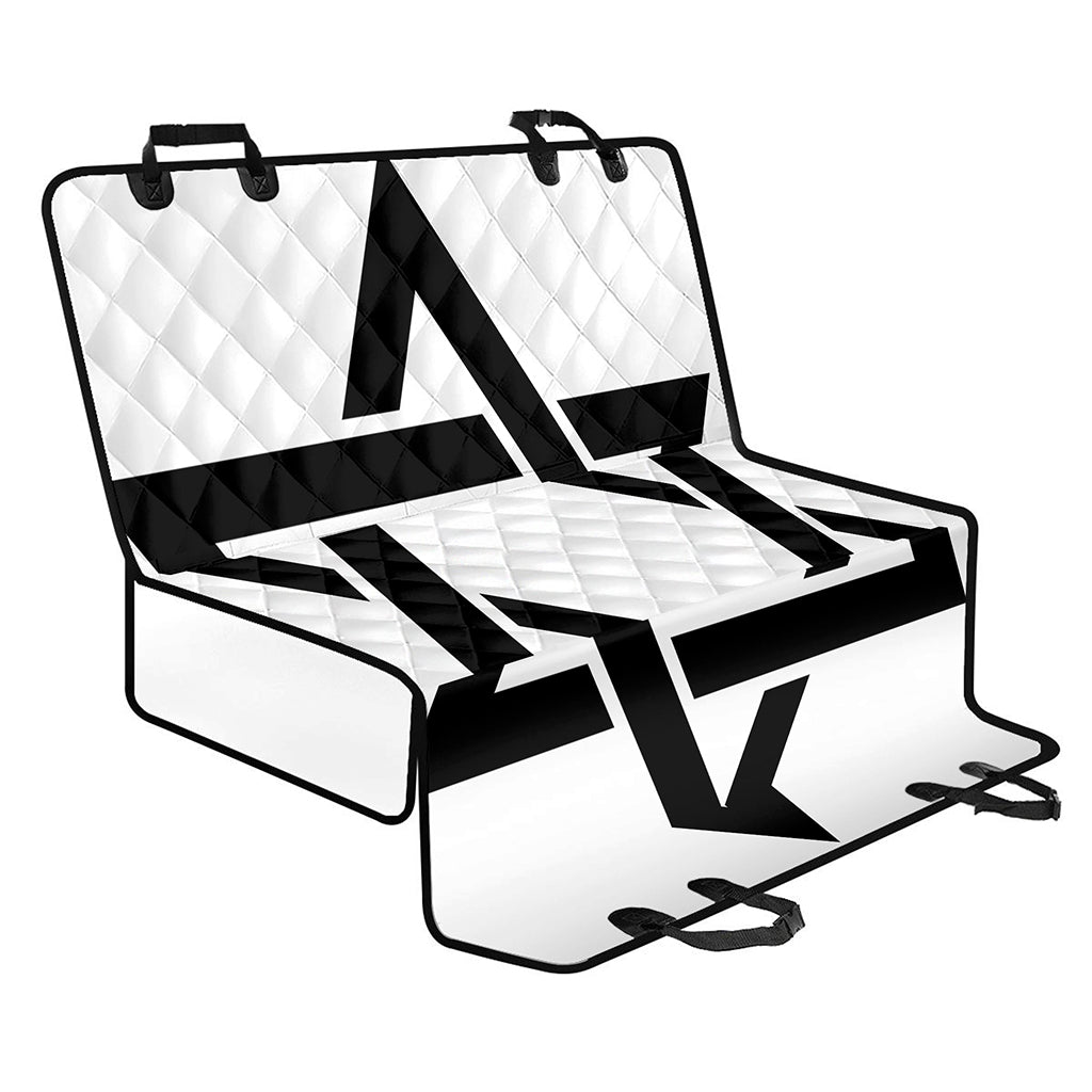 White And Black Star of David Print Pet Car Back Seat Cover