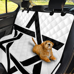 White And Black Star of David Print Pet Car Back Seat Cover